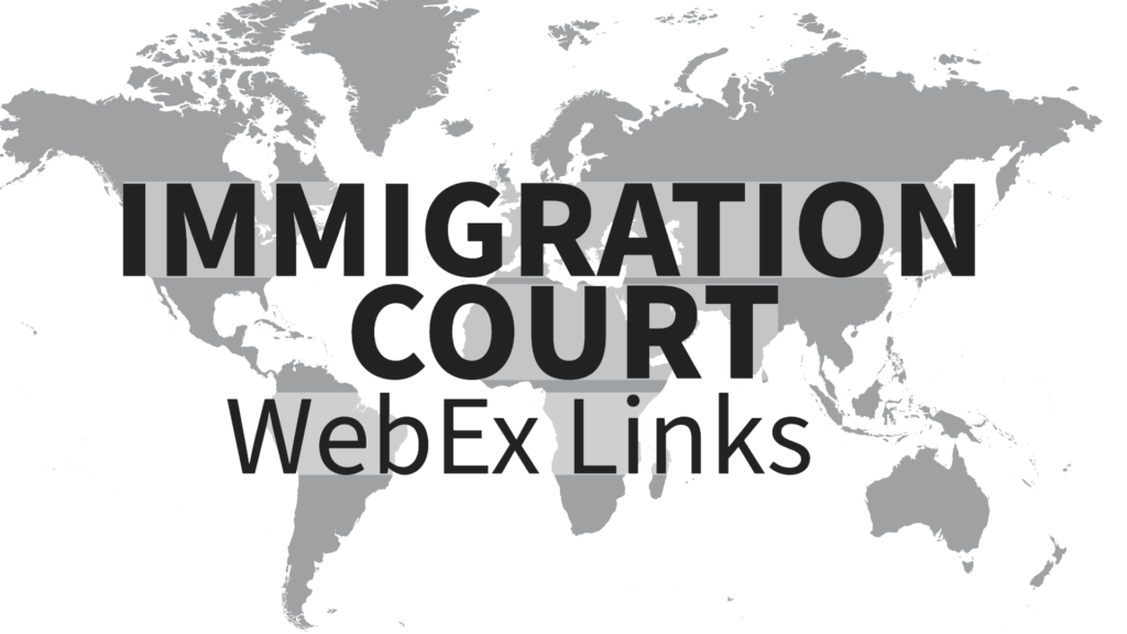 immigration court online virtual hearing through webex