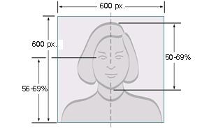 Visa photo for USCIS template