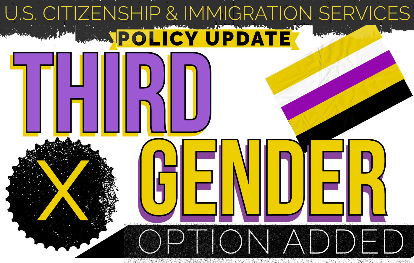 USCIS adds an option for a third gender on application